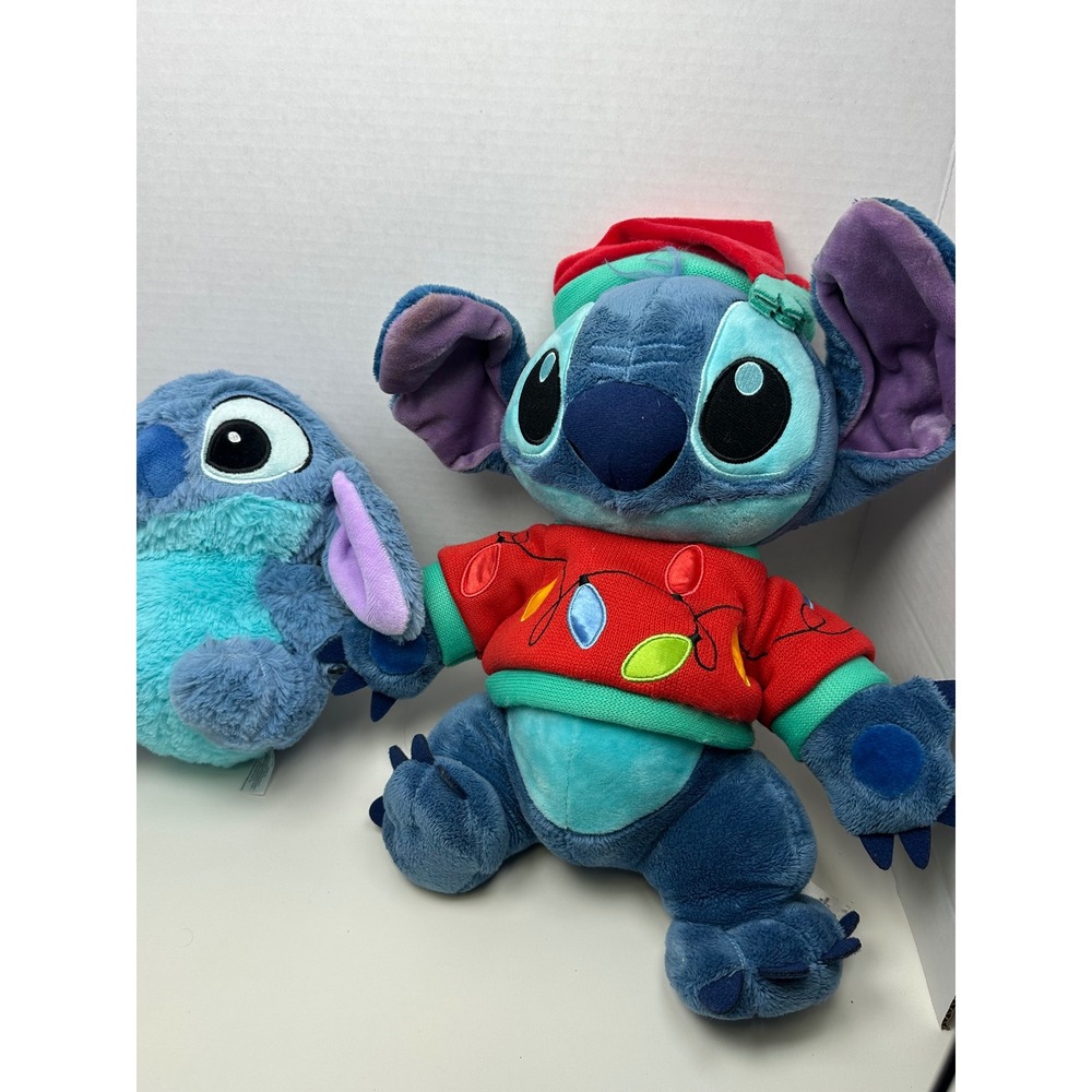 Disney Lilo & Stitch Plush Lot of 4 Christmas Sweater Bunny Holiday Lights Toy - Picture 4 of 11